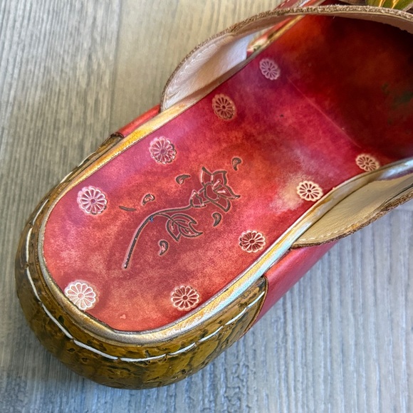 Skye Trubelle Leather Platform Clogs Slippers On Floral size 39 - Picture 11 of 13